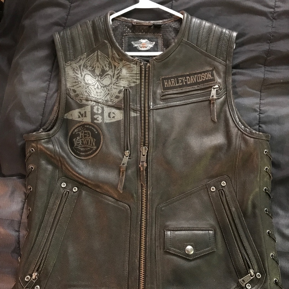 Harley Davidson Leather Riding Vest